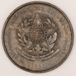 Numismática, Brasil. Bronze. 20 réis. 1895. Linda. 