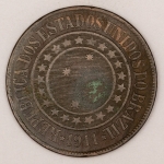 Numismática, Brasil. Bronze. 40 réis. 1911.