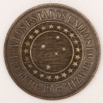 Numismática, Brasil. Bronze. 40 réis. 1908.