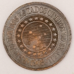 Numismática, Brasil. Bronze. 40 réis. 1908. 