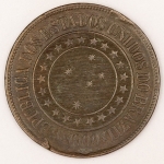 Numismática, Brasil. Bronze. 40 réis. 1900.