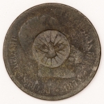 Numismática, Brasil. 40 réis. 1874. COm carimbo do Divino. 