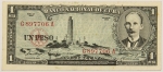 Numismática, Cuba. 1 peso. 1956. Rara. 