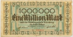 Numismática, Alemanha. Período inflacionário. Linda. 1.000.000 de marcos. Nurenberg.