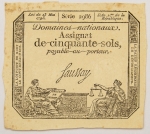 Numismática, França. Domaines. Cinquante sols. 
