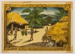 Numismática, África colonial alemã. Cédula centenária com crescente procura e valor. Marcas do tempo. Togo. 