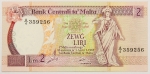 Numismática, Malta. 2 liras. 1967. 