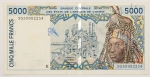 Numismática, África ocidental. 5000 francos. 