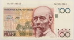 Numismática, Bélgica. 100 francos. 
