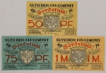 Numismática, Alemanha. Notgeld. 3 lindas peças. 