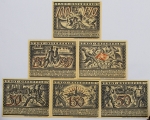 Numismática, Alemanha. Notgeld. Magnífica. 6 peças. 