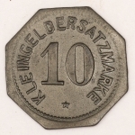 Numismática, Alemanha. Notgeld. Proveniente de coleção europeia. 10 pfennig. Regensburg. Perfeita. 