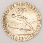 Numismática, Áustria. 50 schilling. 1964. Prata 900. 20g. 