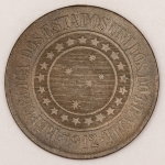 Numismática, Brasil. 40 réis. Bronze. 1912. A mais rara da série. B-830. 