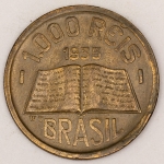 Numismática, Brasil. 1000 réis 1935. Módulo maior. V156. Linda. 
