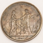 Numismática, Brasil. Medalha de prata 900. Campos Salles. Visita à Argentina. 162g de prata 900. Contrastada. Visc. Cav 283. RR. 