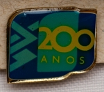 Colecionismo. Pin/botton/broche do BB 200 anos. Novo, sem uso.