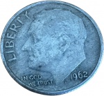 USA - ONE DIME de 1962 - PRATA 0.900 