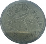 Brasil - 300 RÉIS 1757R  LINDA SOBERBA PRATA 0.917% - CAT ROD.MALDONADO de 2023 MARCA MBC RS 1.800 SOBERBA RS 5700