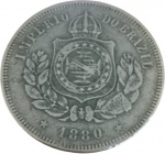 Brasil - 200 RÉIS de 1880 - IMPERIO - MBC++