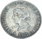 Brasil - 2.000 RÉIS E 1911 - XX GRAMAS - PRATA - BONITA