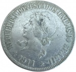 Brasil - 1.000 RÉIS DE 1911 - PRATA  