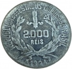 Brasil - 2.000 RÉIS de 1924  - PRATA