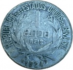 Brasil - 2.000 RÉIS de 1924  - PRATA