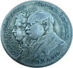 Brasil - 2.000 RÉIS DE 1922 -  ACLAMAÇÃO  - PRATA - D.PEDRO I. - sem ponto antes do I 