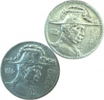 Brasil - 2 Moedas de 2.000 RÉIS de 1938 BONITAS - POLIGONAL