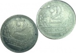 Brasil - 2 CRUZEIROS  de 1945 e 1953 - BONITAS