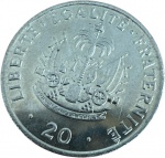 HAITI - 20 Centimos de 1991 - FLOR CUNHO