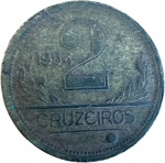 Brasil - 2 CRUZEIROS de 1954 - escasso