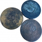 Brasil - 3 MOEDAS de COBRE -desgastadas