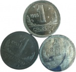 Brasil - 1 CRUZEIRO de 1946, 1953 e 1955 - SOBERBAS+