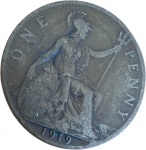 Reino Unido - 1 PENNY de 1919 
