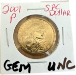 USA - ONE Dollar de 2001P - FLOR CUNHO MARAVILHOSA