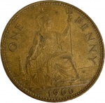 Reino Unido - 1 PENNY de 1966