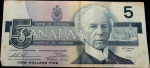 Canada  - Cédula de 5 DOLLARS de 1986