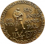 Medalhão PORTUGUES - BRONZE - GRAVARTE PORTUGAL D.ALFONSO SINTRA 825TH 1154-1978 -  PESO 151g 70mm
