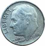 USA - ONE DIME 1960d - PRATA 0,900
