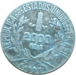 Brasil - 2.000 RÉIS DE 1927 - PRATA - MOÇINHA