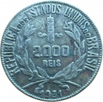 Brasil - 2.000 RÉIS DE 1931 - PRATA - MOÇINHA
