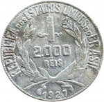 Brasil - 2.000 RÉIS DE 1927 - PRATA - MOÇINHA