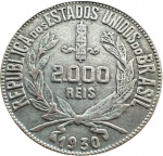 Brasil - 2.000 RÉIS DE 1930 - PRATA - MOÇINHA
