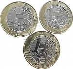 Brasil - 1 REAL de 1998 - 3 PÇS