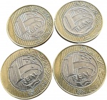 Brasil - 1 REAL de 1998 - 4 PÇS