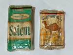 LOTE CONTENDO DUAS ANTIGAS EMBALAGENS DE CIGARROS. SALEM E CAMEL. IMPRÓPRIO PARA USO.