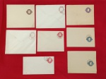 LOTE CONTENDO OITO ANTIGOS ENVELOPES POSTAIS DO IMPÉRIO.