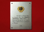 PLACA MILITAR DA MARINHA EM HOMENAGEM AO CHEFE DO ESTADO-MAIOR DA ARMADA, ALTE. ESQ. ROBERTO ANDERSEN CAVALCANTI. ANO 1981.